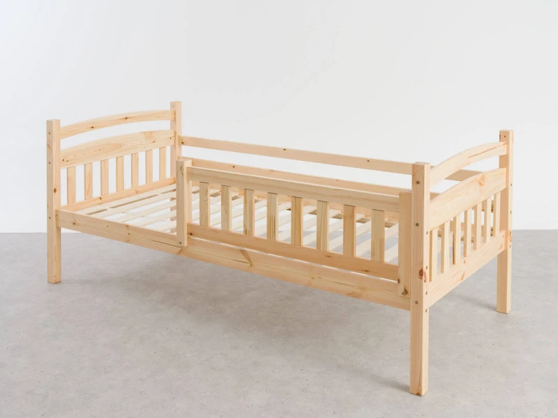 Drevená poschodová posteľ pre 3 osoby so zásuvkami P3S 90x200 borovica