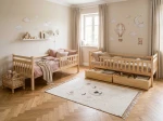 Drevená poschodová posteľ so zásuvkami 90x200cm P4S borovica