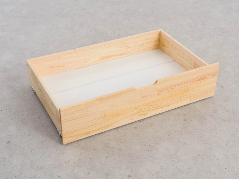 Drevená poschodová posteľ so zásuvkami 90x200cm P4S borovica