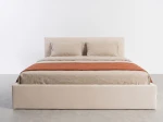 Čalúnená posteľ s úložným priestorom 140×200 cm Tilo Velvet – Béžová