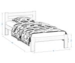 Postel ořech Akio VitBed 90x200cm + Matrace Heka 90x200