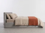 Čalúnená posteľ s úložným priestorom 160×200 cm Tilo Velvet – Šedá