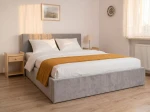 Čalúnená posteľ s úložným priestorom 160×200 cm Tilo Velvet – Šedá