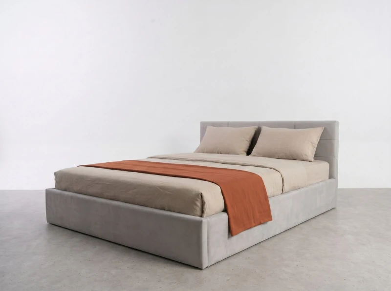 Čalúnená posteľ s úložným priestorom 140×200 cm Tilo Velvet – Šedá