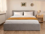 Čalúnená posteľ s úložným priestorom 120×200 cm Tilo Velvet – Šedá