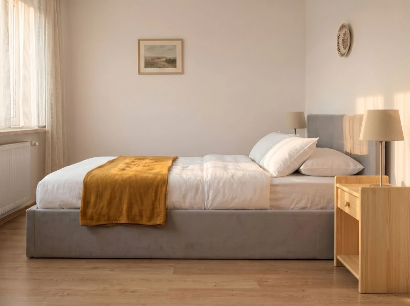 Čalúnená posteľ s úložným priestorom 120×200 cm Tilo Velvet – Šedá
