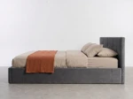 Čalúnená posteľ s úložným priestorom 140×200 cm Tilo Velvet – Grafitová