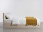 Čalúnená posteľ s úložným priestorom 120×200 cm Rema Velvet – Béžová