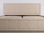 Čalúnená posteľ s úložným priestorom 120×200 cm Rema Velvet – Béžová