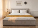 Čalúnená posteľ s úložným priestorom 120×200 cm Rema Velvet – Šedá