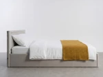 Čalúnená posteľ s úložným priestorom 120×200 cm Rema Velvet – Šedá