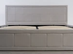 Čalúnená posteľ s úložným priestorom 140×200 cm Rema Velvet – Šedá