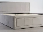 Čalúnená posteľ s úložným priestorom 140×200 cm Rema Velvet – Šedá