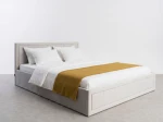 Čalúnená posteľ s úložným priestorom 160×200 cm Rema Velvet – Šedá