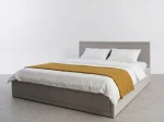 Čalúnená posteľ s úložným priestorom 160×200 cm Rema Velvet – Šedá