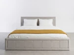 Čalúnená posteľ s úložným priestorom 180×200 cm Rema Velvet – Šedá