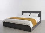 Čalúnená posteľ s úložným priestorom 160×200 cm Rema Velvet – Grafitová