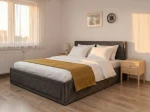 Čalúnená posteľ s úložným priestorom 140×200 cm Rema Velvet – Grafitová