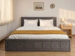Čalúnená posteľ s úložným priestorom 120×200 cm Rema Velvet – Grafitová