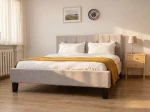 Čalúnená posteľ 120×200 cm Sumi Velvet – Šedá