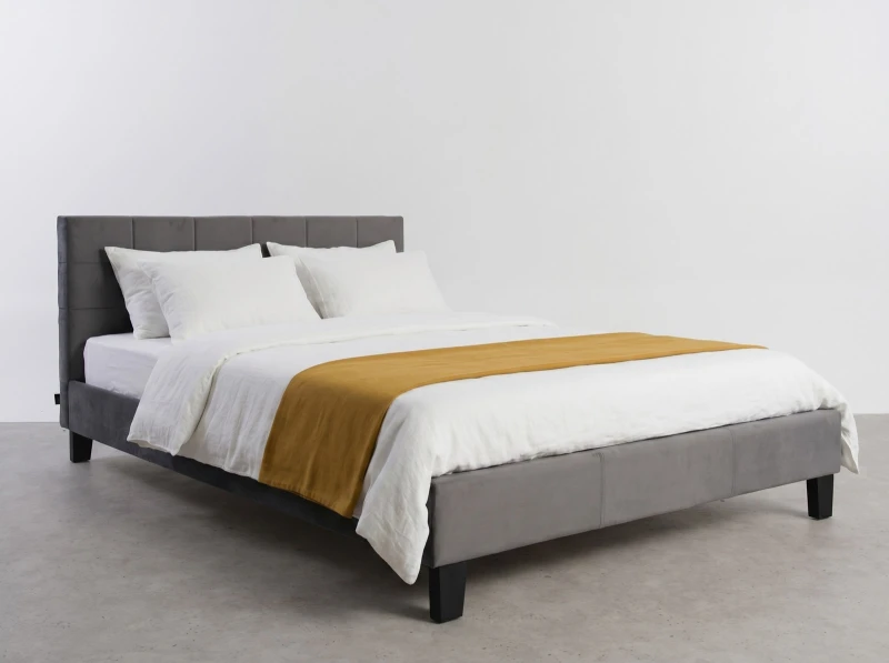 Čalúnená posteľ 120×200 cm Sumi Velvet – Grafitová