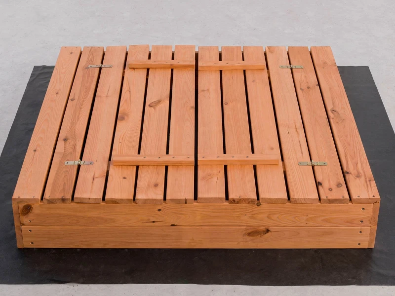 Drevené pieskovisko s krytom 120 × 120 cm – impregnované