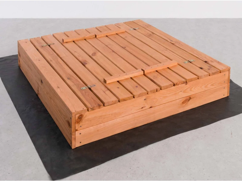Drevené pieskovisko s krytom 120 × 120 cm – impregnované