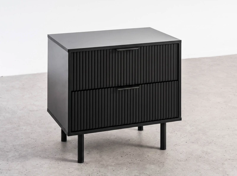 Nočný stolík 2S 60x39 cm Riff čierny