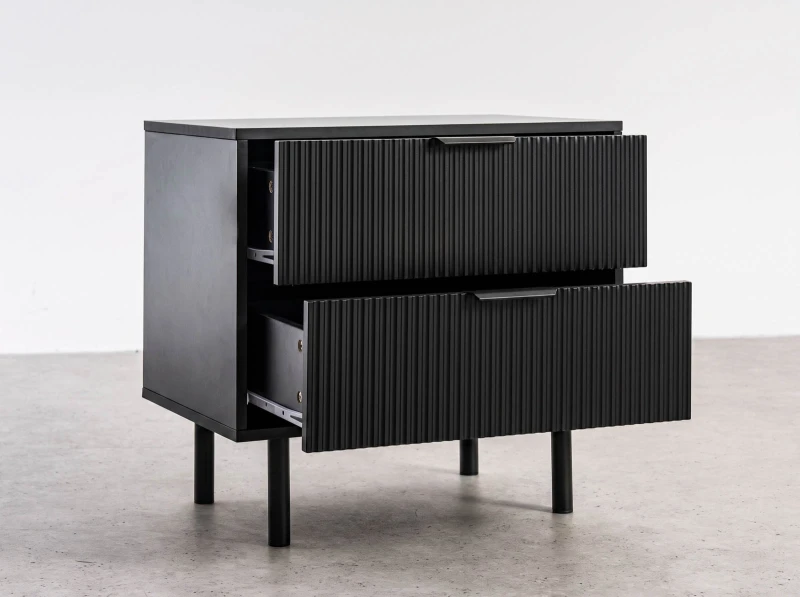 Nočný stolík 2S 60x39 cm Riff čierny