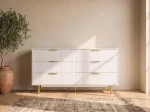 Komoda so zásuvkami 6S 118×39 cm Riff biela