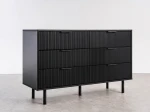 Komoda so zásuvkami 6S 118×39 cm Riff čierna