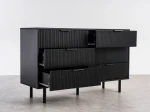 Komoda so zásuvkami 6S 118×39 cm Riff čierna