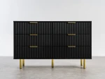 Komoda so zásuvkami 6S 118×39 cm Riff čierna