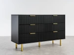 Komoda so zásuvkami 6S 118×39 cm Riff čierna