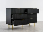 Komoda so zásuvkami 6S 118×39 cm Riff čierna