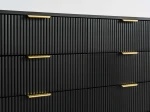 Komoda so zásuvkami 6S 118×39 cm Riff čierna