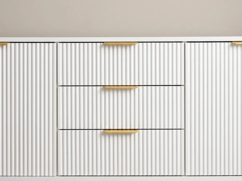 Komoda so zásuvkami a dvierkami 3S2D 140 cm Riff biela