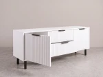 TV skrinka so zásuvkami a dvierkami 140 cm Riff biela