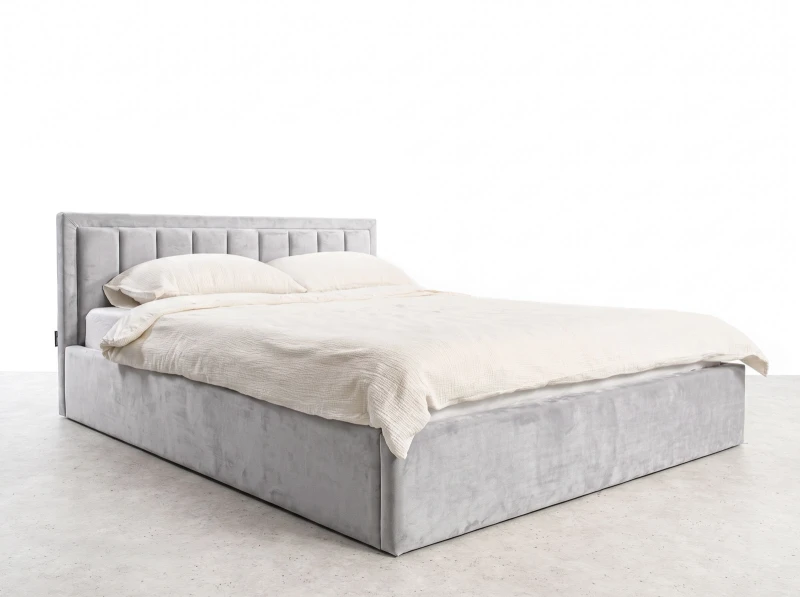 Čalúnená posteľ s úložným priestorom 140x200 TOP Line 9 Bluvel 03 Šedá