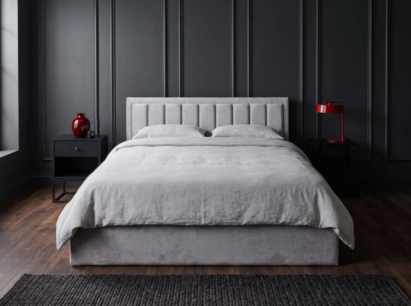 Čalúnená posteľ s úložným priestorom 140x200 TOP Line 9 Bluvel 03 Šedá