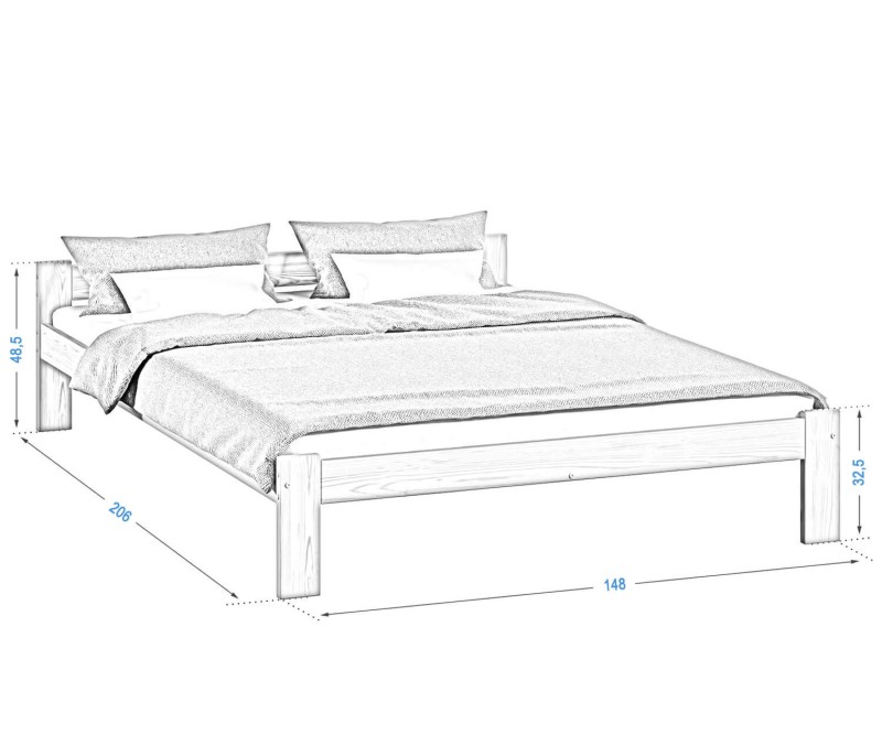 Postel ořech Isao VitBed 140x200cm + Matrace Heka 140x200