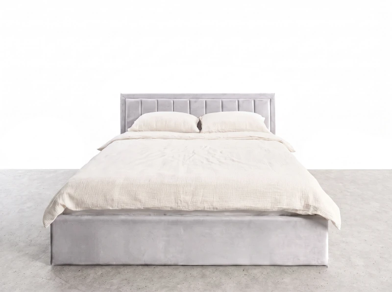 Čalúnená posteľ s úložným priestorom 140x200 TOP Line 9 Bluvel 03 Šedá