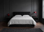 Čalúnená posteľ s úložným priestorom 140x200 TOP Line 9 Bluvel 19 Čierna