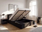 Čalúnená posteľ s úložným priestorom 140x200 TOP Line 9 Bluvel 19 Čierna