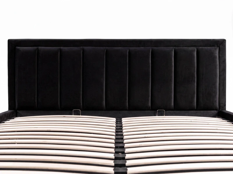 Čalúnená posteľ s úložným priestorom 160x200 TOP Line 9 Bluvel 19 Čierna