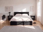 Čalúnená posteľ s úložným priestorom 180x200 TOP Line 9 Bluvel 19 Čierna
