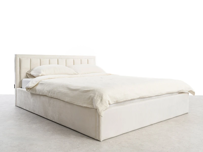 Čalúnená posteľ s úložným priestorom 140x200 TOP Line 9 Bluvel 22 Béžová