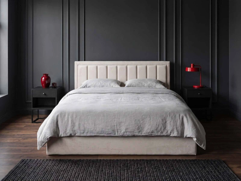 Čalúnená posteľ s úložným priestorom 140x200 TOP Line 9 Bluvel 22 Béžová