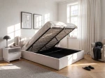 Čalúnená posteľ s úložným priestorom 140x200 TOP Line 9 Bluvel 22 Béžová