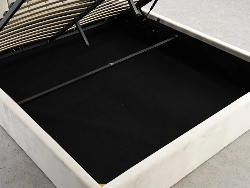 Čalúnená posteľ s úložným priestorom 160x200 TOP Line 9 Bluvel 22 Béžová